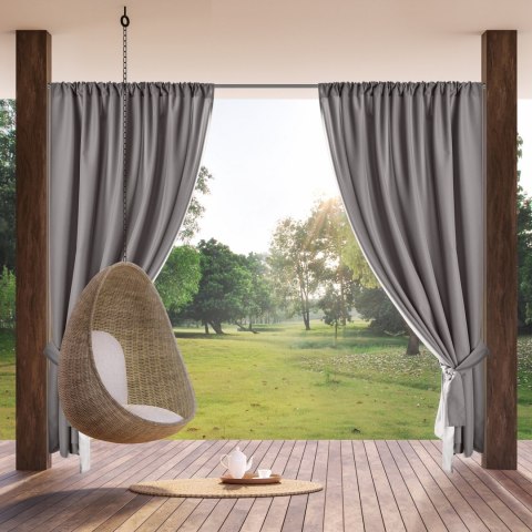 Outdoor Vorhang stahl 155x200 Tunnelzug