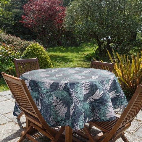 Tischdecke Garten Wassefest Outdoor 12E RD150 dunkelblau türkis