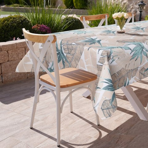 Tischdecke Garten Wassefest Outdoor 14G 140X220 minze beige