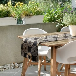 Tischdecke Garten Wassefest Outdoor 19B 40X140 schwarz beige