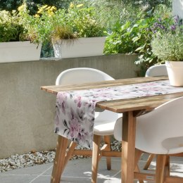 Tischdecke Garten Wassefest Outdoor 30B 40X140 weiß rosa