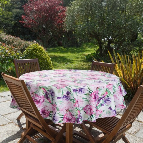 Tischdecke Garten Wassefest Outdoor 34E RD150 rosa lila