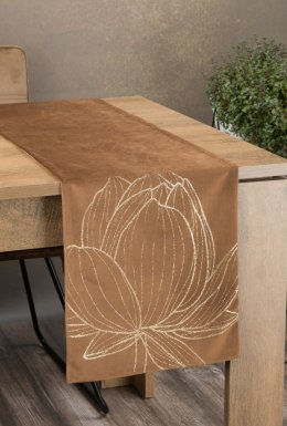 Tischdecke BLINK 12 braun 35x140 braun Velvet Samt