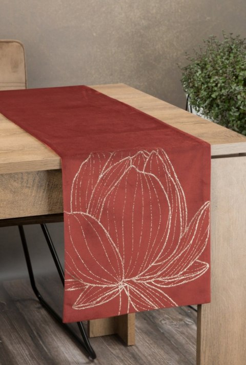 Tischdecke BLINK 12 orange 35x220 orange Velvet Samt