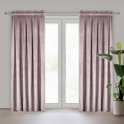 Samtvorhang ROSA rosa 140x270 Kräuselband