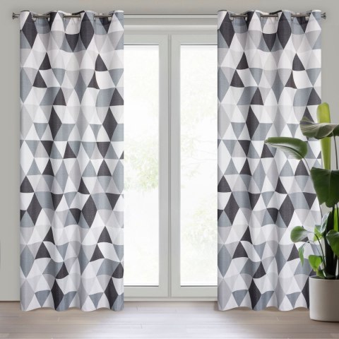 Vorhang ADINA stahl 140x250 Ösen