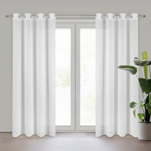 Vorhang AGIS weiß 140x250 Ösen