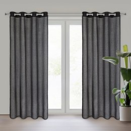 Vorhang AGIS schwarz 140x250 Ösen