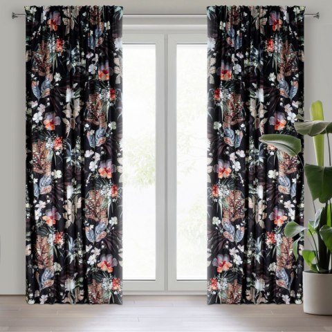 Vorhang ALANI schwarz RU 140x270 Kräuselband