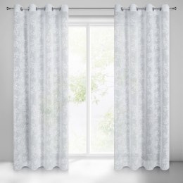 Vorhang AMBER grau weiß 140x250 Ösen