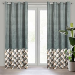 Vorhang GINA stahl 140x250 Ösen