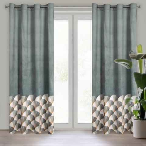 Vorhang GINA stahl 140x250 Ösen