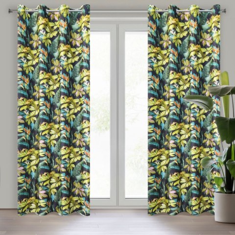 Vorhang LIVY schwarz Z 140x250 Ösen