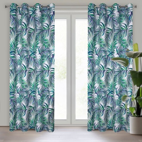 Vorhang PAL02 140x250 Ösen weiß grün