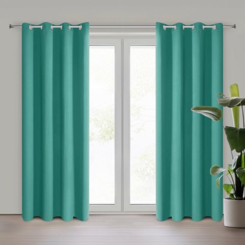 Vorhang PARISA türkis 135x250 Ösen