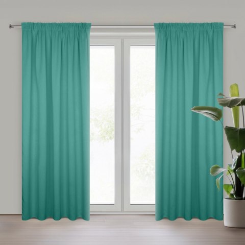 Vorhang PARISA türkis 135x270 Kräuselband