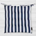 Wasserdichtes Stuhlkissen Outdoor GARTEN 02 40x40x5 dunkelblau Streifen