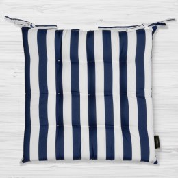 Wasserdichtes Stuhlkissen Outdoor GARTEN 02 40x40x5 dunkelblau Streifen