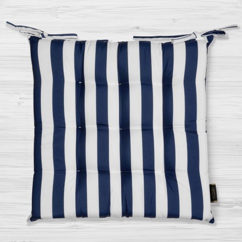 Wasserdichtes Stuhlkissen Outdoor GARTEN 02 40x40x5 dunkelblau Streifen