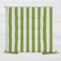 Wasserdichtes Stuhlkissen Outdoor GARTEN 02 40x40x5 hellgrün Streifen