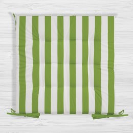 Wasserdichtes Stuhlkissen Outdoor GARTEN 02 40x40x5 hellgrün Streifen