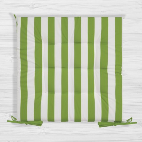 Wasserdichtes Stuhlkissen Outdoor GARTEN 02 40x40x5 hellgrün Streifen