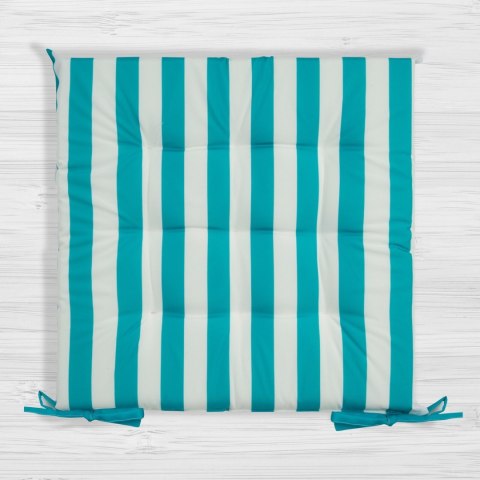 Wasserdichtes Stuhlkissen Outdoor GARTEN 02 40x40x5 blau Streifen