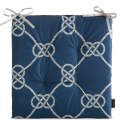 Wasserdichtes Stuhlkissen Outdoor GARTEN 15A 43X43 dunkelblau weiß