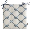 Wasserdichtes Stuhlkissen Outdoor GARTEN 17A 43X43 weiß dunkelblau