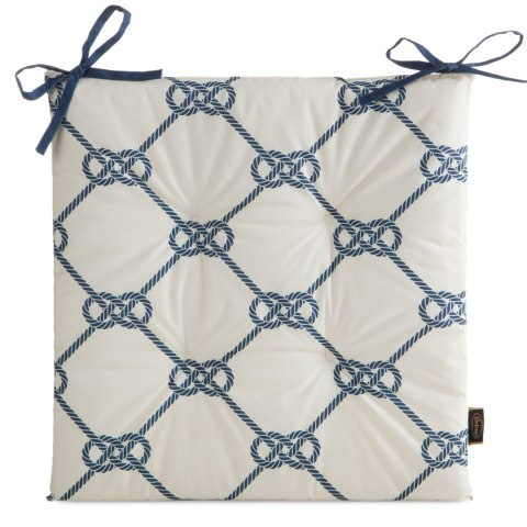 Wasserdichtes Stuhlkissen Outdoor GARTEN 17A 43X43 weiß dunkelblau