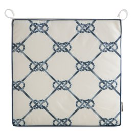 Wasserdichtes Stuhlkissen Outdoor GARTEN 17B 40X38X4 weiß dunkelblau