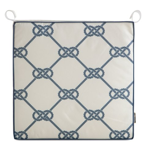 Wasserdichtes Stuhlkissen Outdoor GARTEN 17B 40X38X4 weiß dunkelblau