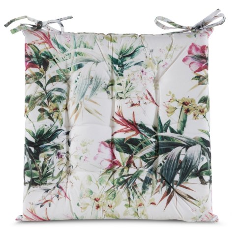 Wasserdichtes Stuhlkissen Outdoor GARTEN 31B 40X40X5 weiß grün