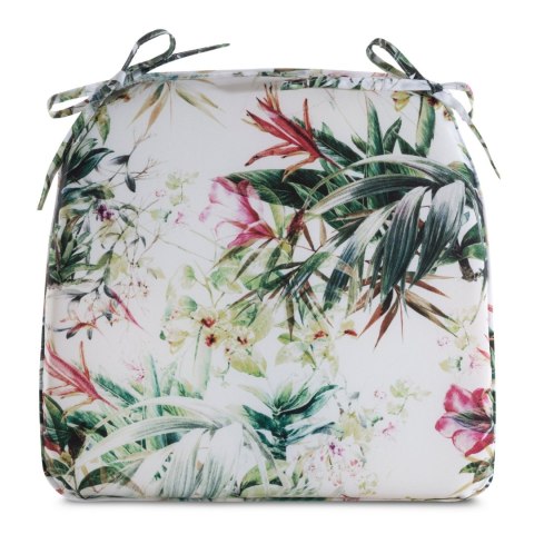 Wasserdichtes Stuhlkissen Outdoor GARTEN 31C 40X38X4 weiß grün