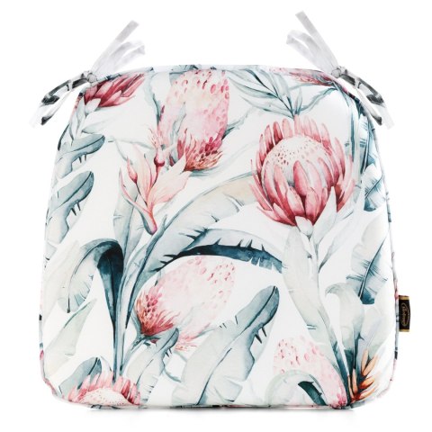 Wasserdichtes Stuhlkissen Outdoor GARTEN 32C 40X38X4 weiß blau