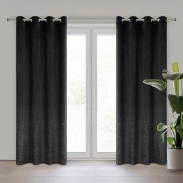 Vorhang ARIADNA schwarz 140x250 Ösen