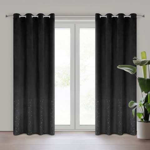 Vorhang ARIADNA schwarz 140x250 Ösen