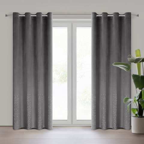 Vorhang ARIADNA graphit 140x250 Ösen