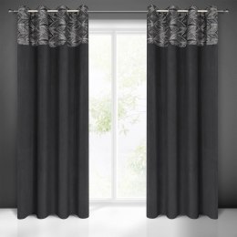 Vorhang ARIANA schwarz 140x250 Ösen