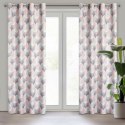 Vorhang ASETA silber rosa 140x250 Ösen