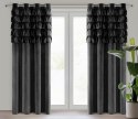 Vorhang AURA schwarz 140x250 Ösen