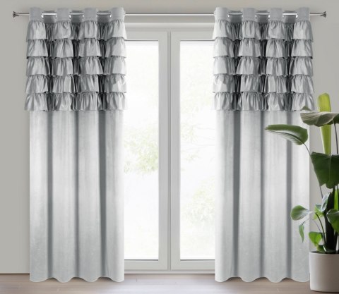 Vorhang AURA silber 140x250 Ösen