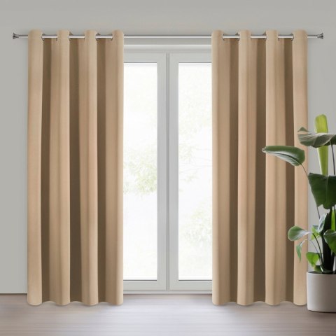 Vorhang BLACKOUT beige 135x250 Ösen