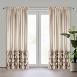 Vorhang CARLI beige 140x270 Kräuselband