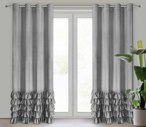 Vorhang CARLI silber 140x250 Ösen