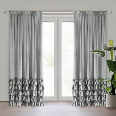 Vorhang CARLI silber 140x250 Kräuselband