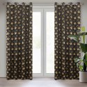 Vorhang CLARA schwarz gold 135x250 Ösen