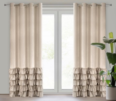 Vorhang DANI beige 140x250 Ösen