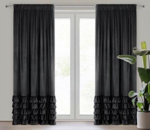 Vorhang DANI schwarz 140x250 Kräuselband