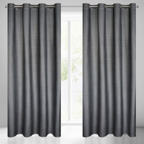 Vorhang DARCY schwarz 140x250 Ösen